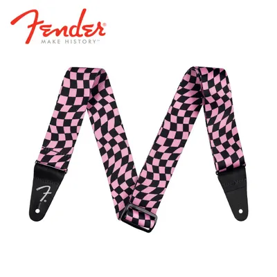 Fender 스트랩 WAVY CHECKERBOARD POLY STRAP PINK (099-0637-270)
