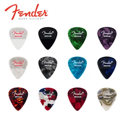 Fender 펜더 피크 Dotted Celluloid Picks 351 Shape - 12 Pack Medium (198-0200-300)