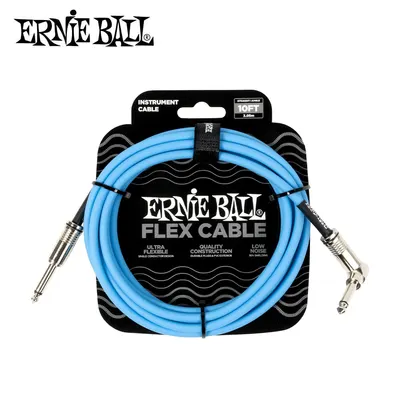Ernie Ball 어니볼 악기케이블 Flex Cable Straight/Angle10FT Blue (P06464)