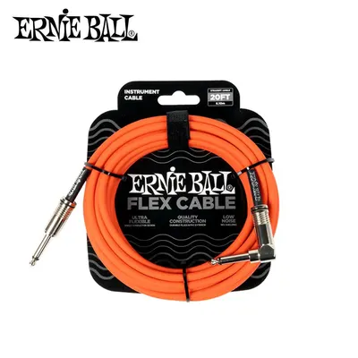 Ernie Ball 어니볼 악기케이블 Flex Cable Straight/Angle 20FT Orange (P06467)
