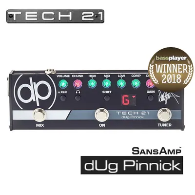Tech21 이펙터 스티브 해리스 dUg Pinnick SansAmp (DP-3X) 어댑터 포함