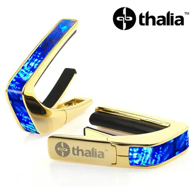Thalia 카포 Capo with Electric Blue Angel Wing Inlay / 24k Gold (CG200-46)