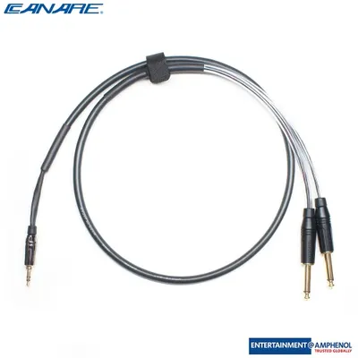 Canare 카나레 Y케이블 3.5 Stereo to 2x TS 암페놀 CA-3C2T - 길이 선택 가능