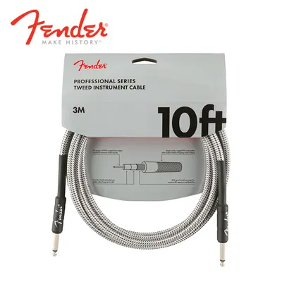 Fender 악기케이블 Professional Instrument Cable 10피트 White Tweed (3M/SS) (099-0820-063)