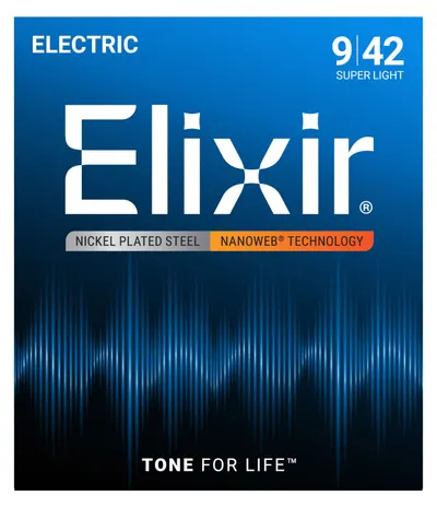 합리적 가격의 3개 패키지! 엘릭서기타줄 Elixir 일렉기타줄 NanoWeb Super Light [12002] (009-042)