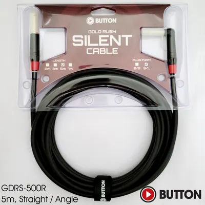 Button 버튼 사일런트 악기케이블 Gold Rush Silent Cable GDRS-500R Straight / Angle (5M)