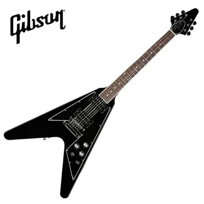 Gibson USA 70s Flying V Mirror Exclusive Ebony (DSVSMG23EBCH3)
