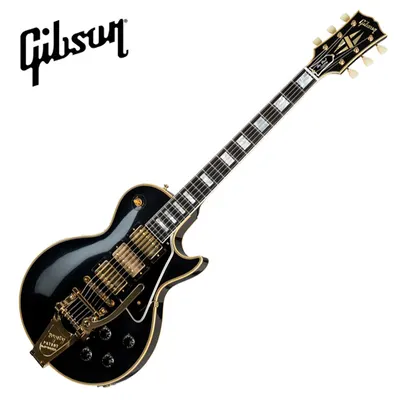 Gibson USA Custom 1957 Les Paul Custom Reissue 3-Pickup Bigsby VOS Ebony (LPB357VOEBBG1)