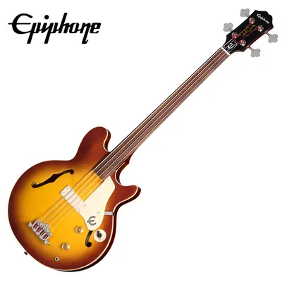 Epiphone 에피폰 프렛리스 베이스기타 Jack Casady Fretless Bass Aged Royal Tan (EOJCBARTNH1F)