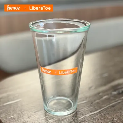 Hence x LiberaToe 콜라보레이션 강화유리컵 500cc