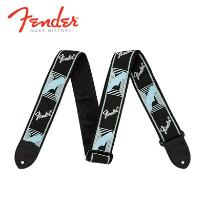 Fender 펜더 기타 스트랩 Monogramed Straps Black/Light Grey/Blue (099-0681-502)