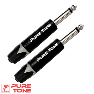 PureTone 퓨어톤 오디오 모노 플러그 PTT8 Hi-Fi 1/4인치 Audio Mono Plug - 2개 한셋트