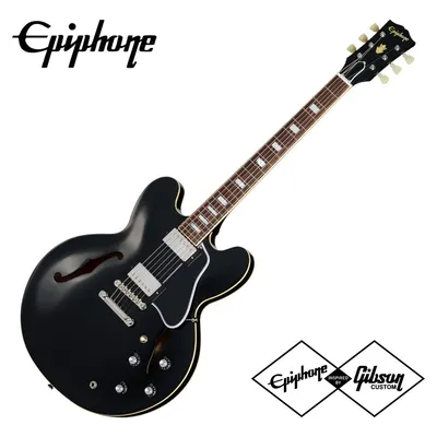 Epiphone Inspired Gibson 에피폰 일렉기타 1962 ES-335 Reissue Aged Ebony (EC335R2EBNH1)