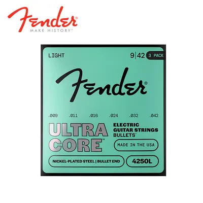 Fender 펜더 일렉 스트링 Ultracore Bullets 4250L Nickel Plated Steel Strings 009-042 3-Pack (073-3250-603) 중복 사용안함