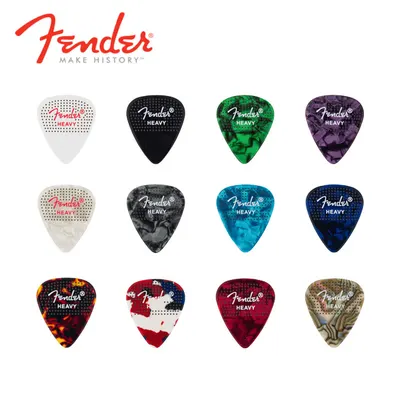 Fender 펜더 피크 Dotted Celluloid Picks 351 Shape - 12 Pack Heavy (198-0200-500)