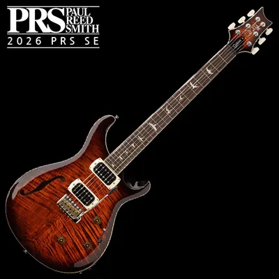 PRS SE 2026 일렉기타 Custom 24 Semi-Hollow Piezo Orange Tiger Smokeburst