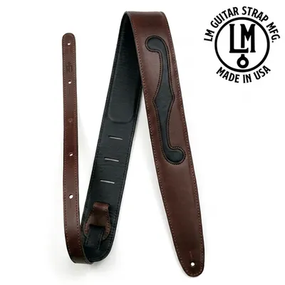 LM Products 스트랩 2.5Inch Leather F-Hole Mahogany (FHOLE-M)