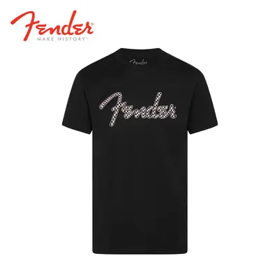 Fender 펜더 Spaghetti Logo Wavy Checker Tee Pink Checker (사이즈 선택 가능)