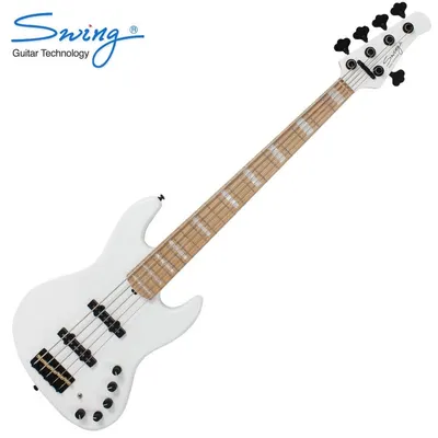 Swing 스윙 5현 베이스기타 G5V White (Active)