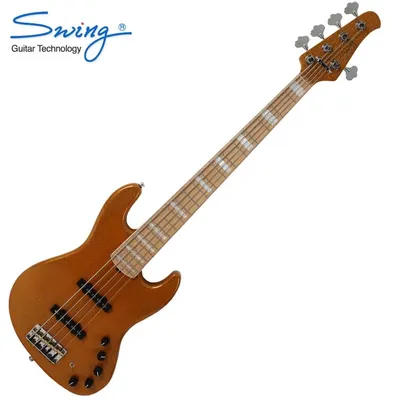 Swing 스윙 5현 베이스기타 G5V Mustard Sparkle (Active)