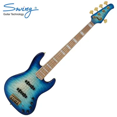 Swing 스윙 5현 베이스기타 G7V Aqua Quilted (Active)