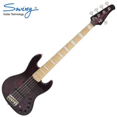Swing 스윙 5현 베이스기타 G7V Purple (Active)