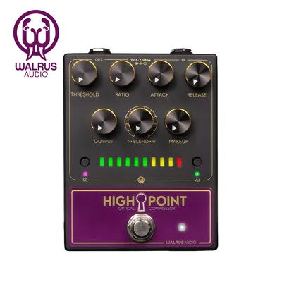 [스튜디오급 기타/베이스 겸용 컴프레서] Walrus Audio 월러스 오디오 이펙터 Highpoint 아날로그 옵티컬 컴프레서