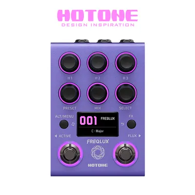 Hotone 핫톤 이펙터 Freqlux 피치 시프터 & 하모니 엔진 페달 (NP-200) /  어댑터 포함