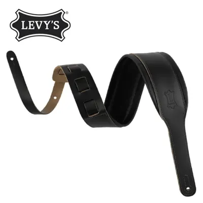 Levys 레비스 M26PD-BLK-ACO 어쿠스틱 기타 전용 폭넓은 3인치 폼패딩 스트랩