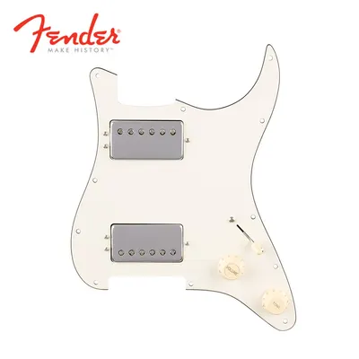 Fender Pre-Wired Strat Pickguard Quadra Tap HH Parchment (099-2353-509)
