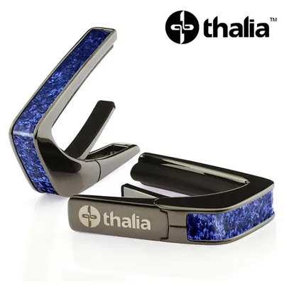Thalia 탈리아 카포 Capo with Blue Sparkle Shell Inlay / Black Chrome (CBSPARK-BLUE)