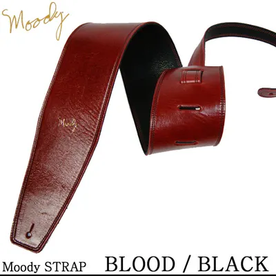 Moody 스트랩 Leather/Leather 4인치 [Standard Size] Blood/Black