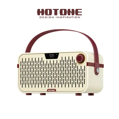 Hotone AI 지원 충전식 앰프! HOTONE 핫톤 스마트 포터블 블루투스 모델링 앰프 Pulze JR White (AP-20WH) / 전용 18V 어댑터 포함