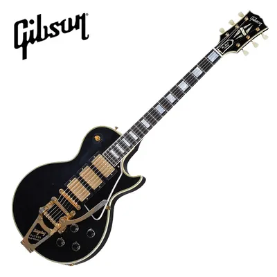 Gibson USA 1957 Les Paul Custom Reissue 3-Pickup Bigsby Light Aged Ebony (LPB357LAEBBG1)