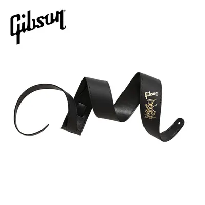 Gibson 깁슨 가죽 스트랩 Slash Premium Leather Guitar Strap Black (AS-SLSH-GLD)