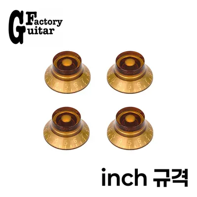 Guitar Factory 레스폴용 노브 Amber 벨/인치 타입 (KA-160-I)