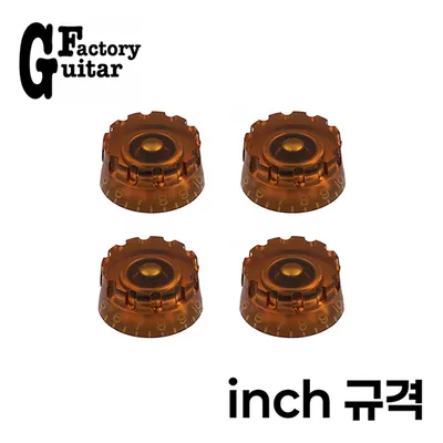 Guitar Factory 레스폴용 노브 Amber 스피드/인치 타입 (KA-100-I)