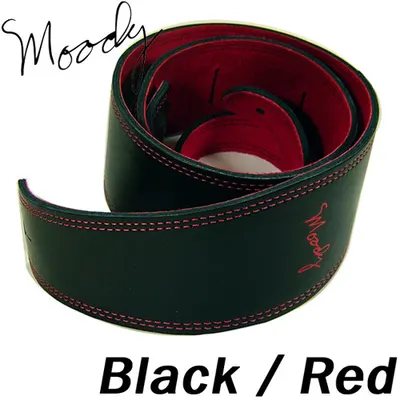 Moody 스트랩 Leather/Leather 2.5인치 [Standard Size] Black/Red