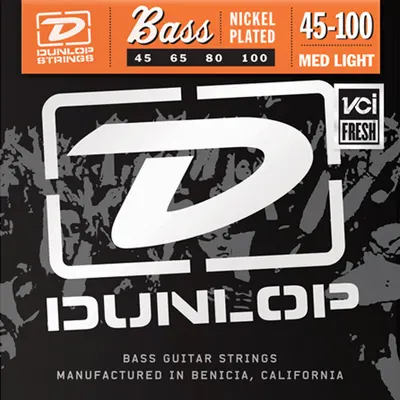 Dunlop 베이스기타 스트링 Nickel Plated Medium Light [DBN45100] (045-100)