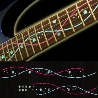 인레이 스티커 Inlay Stickers Fretmark DNA Guitar Ibanez Steve Vai No.45