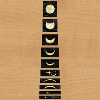 인레이 스티커 Inlay Stickers Fret Markers Moon Face Black Pearl No.32