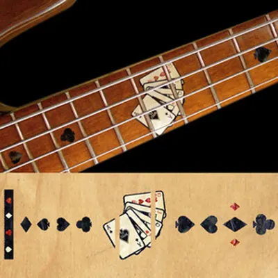 인레이 스티커 Inlay Stickers Fretmarkers Playing Card Black Pearl For Bass No.66
