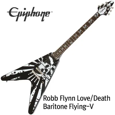 에피폰 Epiphone 일렉기타 Robb Flynn Love/Death Baritone Flying-V Ebony (EGRFEBNH1)