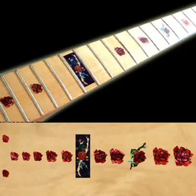 인레이 스티커 Inlay Stickers Fret Markers Rose Abalone Red No.35