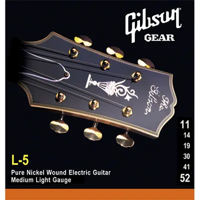 Gibson 일렉기타 스트링 L-5 Pure Nickel Jazz Medium Light [SEG-900ML] (011-052)